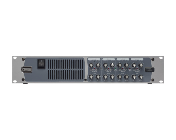 Cloud 46-120 MK2 4-Zone Mixer Amp 6-Line/2-Mic I/P 4x120W 4Ω/100V 2U - Main Image
