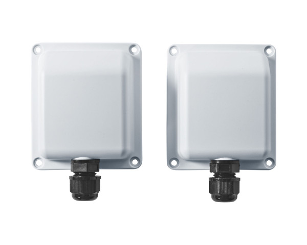 Electro-Voice WC-58DW Weather Cover with Dual Gland-Nut for EVID S5/S8 Wht PAIR - Main Image