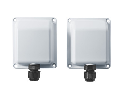 WC-58DW Weather Cover with Dual Gland-Nut for EVID S5/S8 Wht PAIR