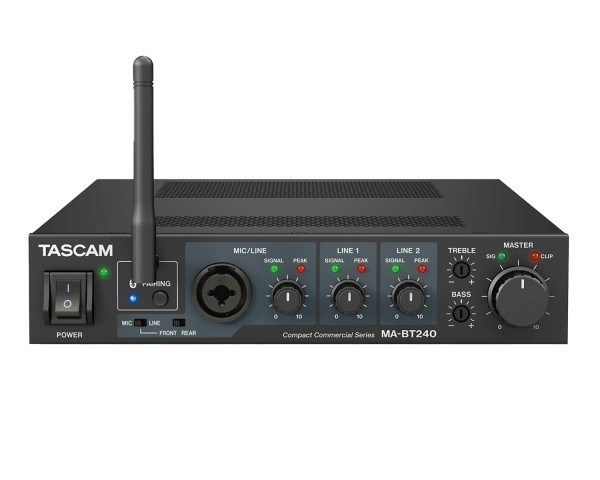 TASCAM MA-BT240 Mixing Amplifier with Bluetooth 100V 240W Half 1U - Main Image