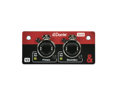 SQ Dante V3 32x32 Dante Module for SQ Series and AHM-64 Mixers