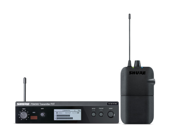Shure P3TR PSM300 Wireless IEM Set with P3R Bodypack K3E - Main Image