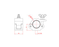 Doughty T58601 Low Profile Clamp With Bolt/Nut/Washer WLL 500kg BLACK - Image 2