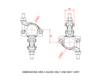 Doughty T24900 Scaffold Double Coupler Pressed Steel for 48mm Tubes - Image 3