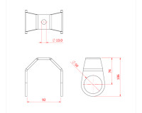 Doughty T30406 Folded Steel Hanger-48mm Pipe/Barrel SWL 200Kg BLACK - Image 2