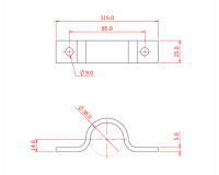 Doughty T30804 Saddle Clamp 38mm Zinc Plated - Image 2