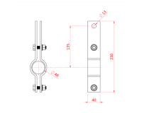 Doughty T32100 Hanging Clamps 48mm with 13mm Hole - Image 3