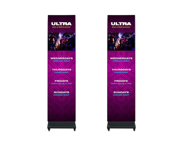 ADJ WMS2 Media System 2.6mm LED Video Display 2x Panels + Flightcase - Main Image